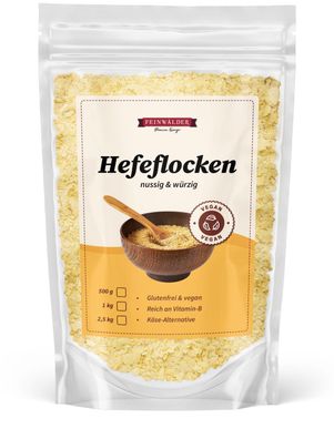 Feinwälder® Hefeflocken 1 kg - als Käsealternative und für die vegane Ernährung 100