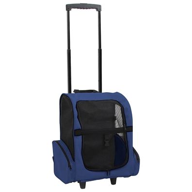 vidaXL Trolley für Haustiere 3-in-1 Faltbar Blau