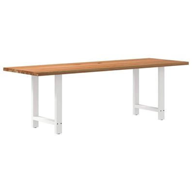 vidaXL Esstisch Hellbraun 240x80x74 cm Massivholz Eiche Rechteckig