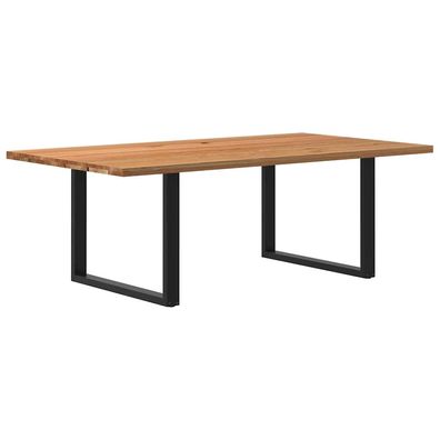 vidaXL Esstisch Hellbraun 220x120x74 cm Massivholz Eiche Rechteckig