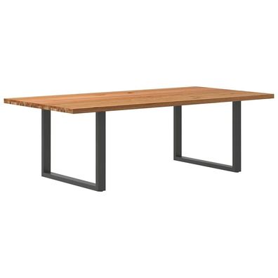 vidaXL Esstisch Hellbraun 240x120x74 cm Massivholz Eiche Rechteckig