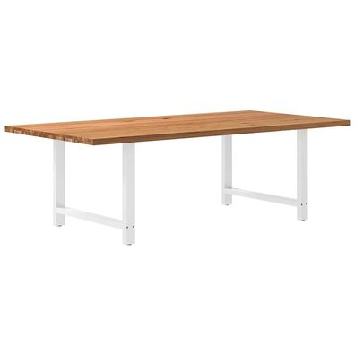 vidaXL Esstisch Hellbraun 240x120x74 cm Massivholz Eiche Rechteckig