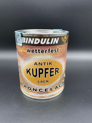 750ml Bindulin Kupferlack Antik wetterfest Broncelack kupfer