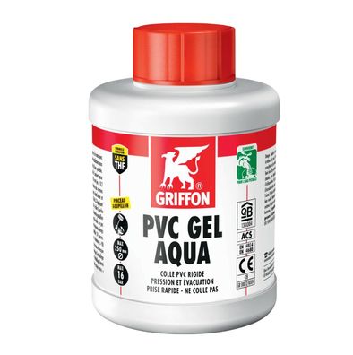 Griffon PVC Gel Aqua 500ml PVC Kleber Pool Installation Trinkwasser Rohre