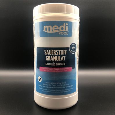 mediPOOL Sauerstoffgranulat | Chlorfreie Pooldesinfektion | 1kg