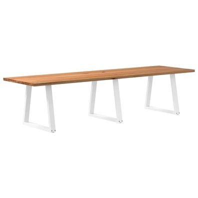 vidaXL Esstisch Hellbraun 320x90x74 cm Massivholz Eiche Rechteckig