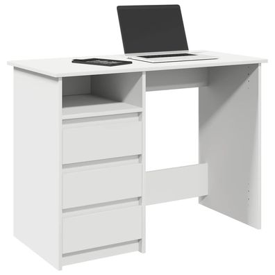 vidaXL Schreibtisch Weiß 102x50x75 cm Holzwerkstoff