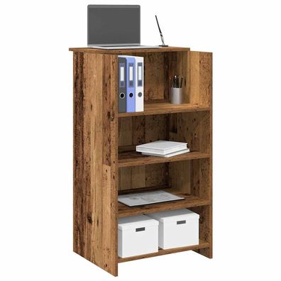 vidaXL Empfangstheke Altholz-Optik 55x50x103,5 cm Holzwerkstoff