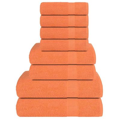 vidaXL 8-tlg. Handtuch-Set Orange 360 g/m² 100% Baumwolle