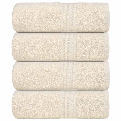 vidaXL Seiftücher 4 Stk. Creme 30x30 cm 360 g/m² 100% Baumwolle