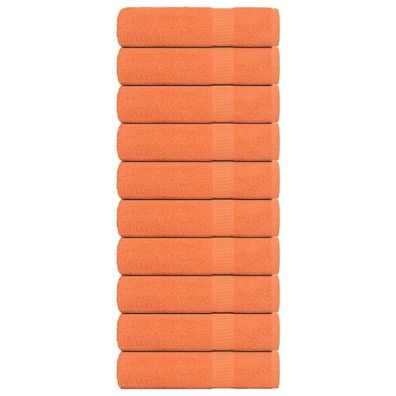 vidaXL Duschtücher 10 Stk. Orange 70x140 cm 360 g/m² 100% Baumwolle