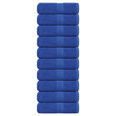 vidaXL Seiftücher 10 Stk. Blau 30x30 cm 360 g/m² 100% Baumwolle