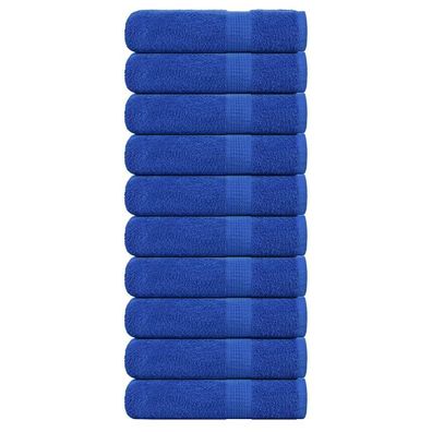 vidaXL Handtücher 10 Stk. Blau 50x100 cm 360 g/m² 100% Baumwolle