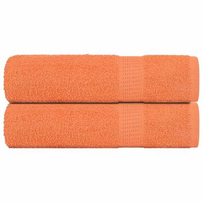 vidaXL Duschtücher 2 Stk. Orange 70x140 cm 360 g/m² 100% Baumwolle