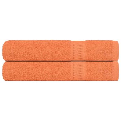 vidaXL Saunatücher 2 Stk. Orange 80x200 cm 360 g/m² 100% Baumwolle