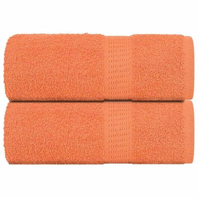 vidaXL Seiftücher 2 Stk. Orange 30x30 cm 360 g/m² 100% Baumwolle