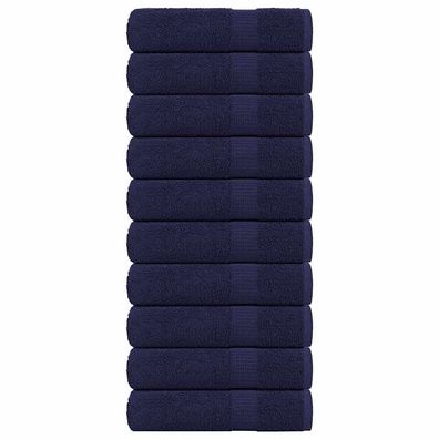 vidaXL Handtücher 10 Stk. Marineblau 50x100 cm 360 g/m² 100% Baumwolle