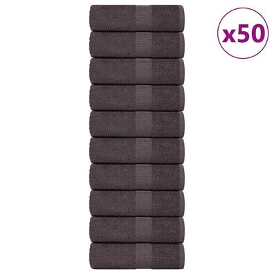 vidaXL Seiftücher 50 Stk. Anthrazit 30x30 cm 360 g/m² 100% Baumwolle