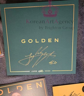 BTS Jungkook Golden Hand-Signed Autographed Album on Golden Record