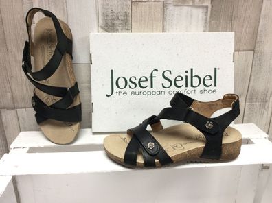 Josef Seibel Damen Sandale schwarz mit Klettverschluß