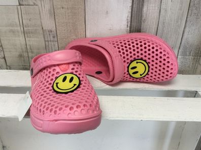 slobby Kinder Pantolette pink mit Smiley