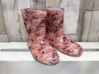 slobby Kinder Gummistiefel rose mit Einhörner