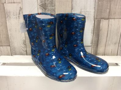 slobby Kinder Gummistiefel blau mit Raumschiff