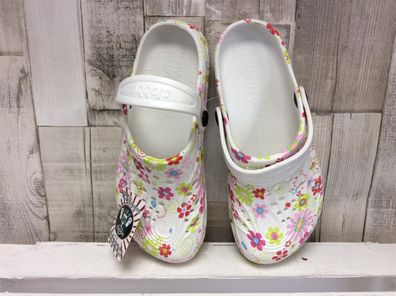 slobby Damen Clog mit bunten Blumen