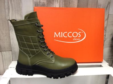 Miccos Damen Stiefelette moosgrün