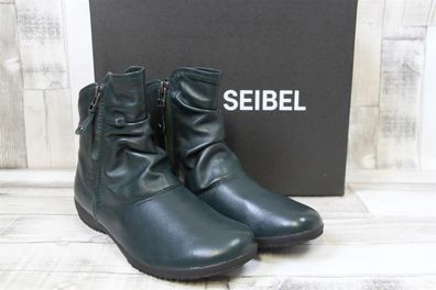 Josef Seibel Damenstiefelette mit seitlichem Reißverschluss petrol