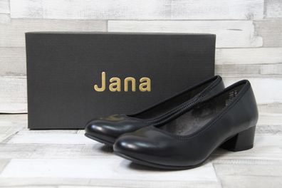 Jana Damen Pumps schwarz, 3 cm Absatz