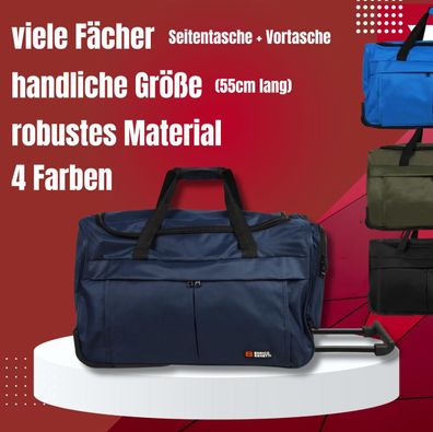 kleine Rollenreisetasche 55cm handlich leicht robust