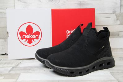 Rieker Damen Boots schwarz mit durchbrochener Sohle