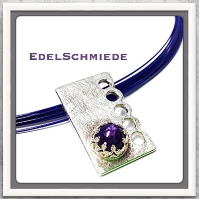 Edelschmiede925 Silberanhänger mit Chaorit, Handarbeit, 925