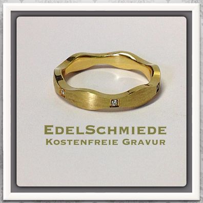 Edelschmiede925 Silberring mit geschwungener Schiene 925 Zirk verg