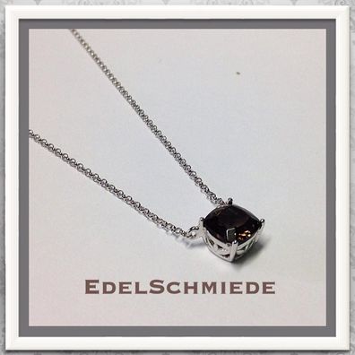 Edelschmiede925 Rauchquarz im Antikcarré als Mittelteilcollier,925
