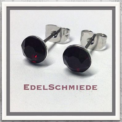 Edelschmiede925 Ohrstecker Modeschmuck (Stift = Titan) m Swarovski