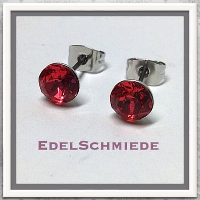 Edelschmiede925 Ohrstecker Modeschmuck (Stift = Titan) m Swarovski