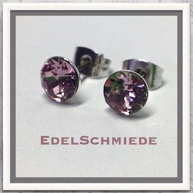 Edelschmiede925 Ohrstecker Modeschmuck (Stift = Titan) m Swarovski