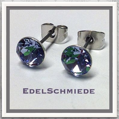Edelschmiede925 Ohrstecker Modeschmuck (Stift = Titan) m Swarovski