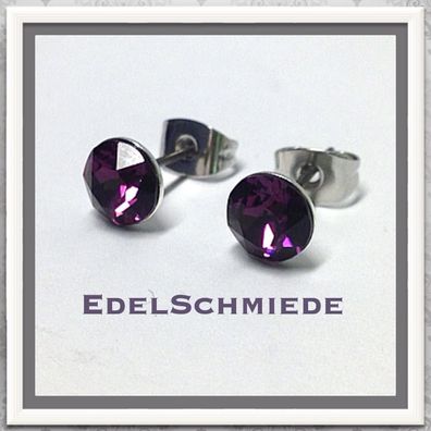 Edelschmiede925 Ohrstecker Modeschmuck (Stift = Titan) m Swarovski
