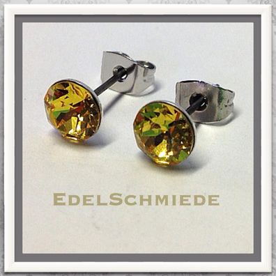 Edelschmiede925 Ohrstecker Modeschmuck (Stift = Titan) m Swarovski