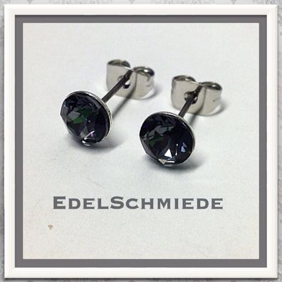 Edelschmiede925 Ohrstecker Modeschmuck (Stift = Titan) m Swarovski