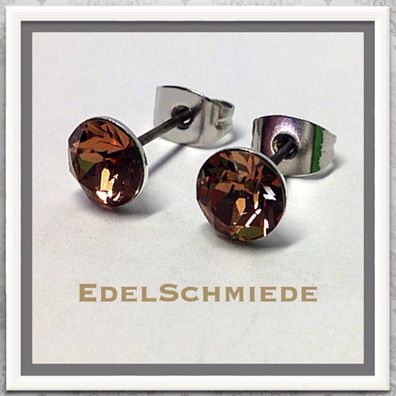 Edelschmiede925 Ohrstecker Modeschmuck (Stift = Titan) m Swarovski