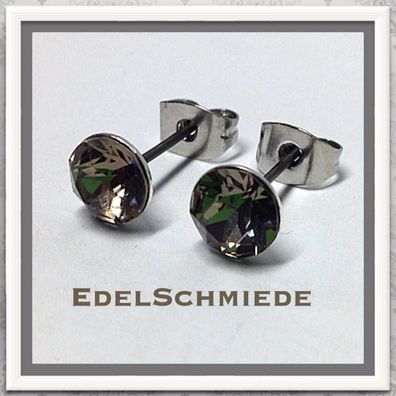 Edelschmiede925 Ohrstecker Modeschmuck (Stift = Titan) m Swarovski