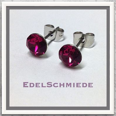 Edelschmiede925 Ohrstecker Modeschmuck (Stift = Titan) m Swarovski