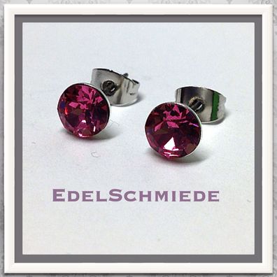 Edelschmiede925 Ohrstecker Modeschmuck (Stift = Titan) m Swarovski