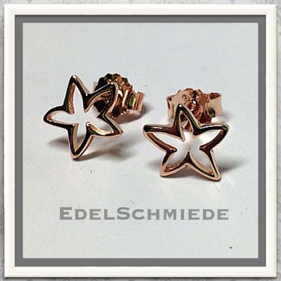 Edelschmiede925 Ohrstecker Seestern 925 Silber rosévergoldet
