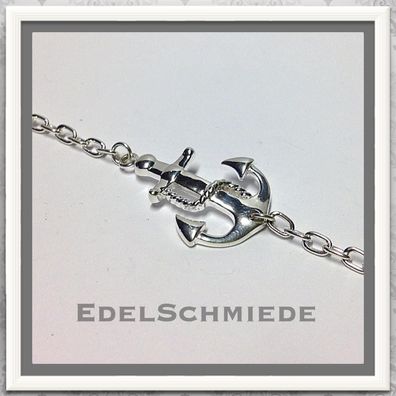 Edelschmiede925 Silberarmband mit Ankermotiv(Hoffnung) 925 - 20cm