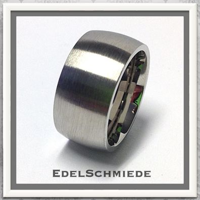 Edelschmiede925 schlichter Edelstahlring - breit und matt - Ringgröße 52